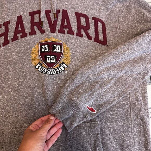 Vintage American Eagle League Harvard University Hooded Sweatshirt Hoodie Sz S - Picture 9 of 14